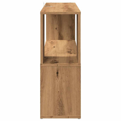 Boekenkast 100x24x63 cm bewerkt hout artisanaal eikenkleur