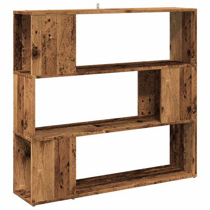 Boekenkast/kamerscherm 100x24x94 cm oud houtkleurig