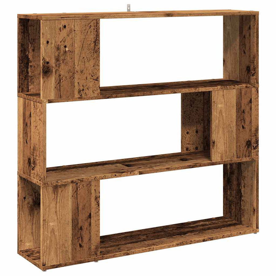 Boekenkast/kamerscherm 100x24x94 cm oud houtkleurig