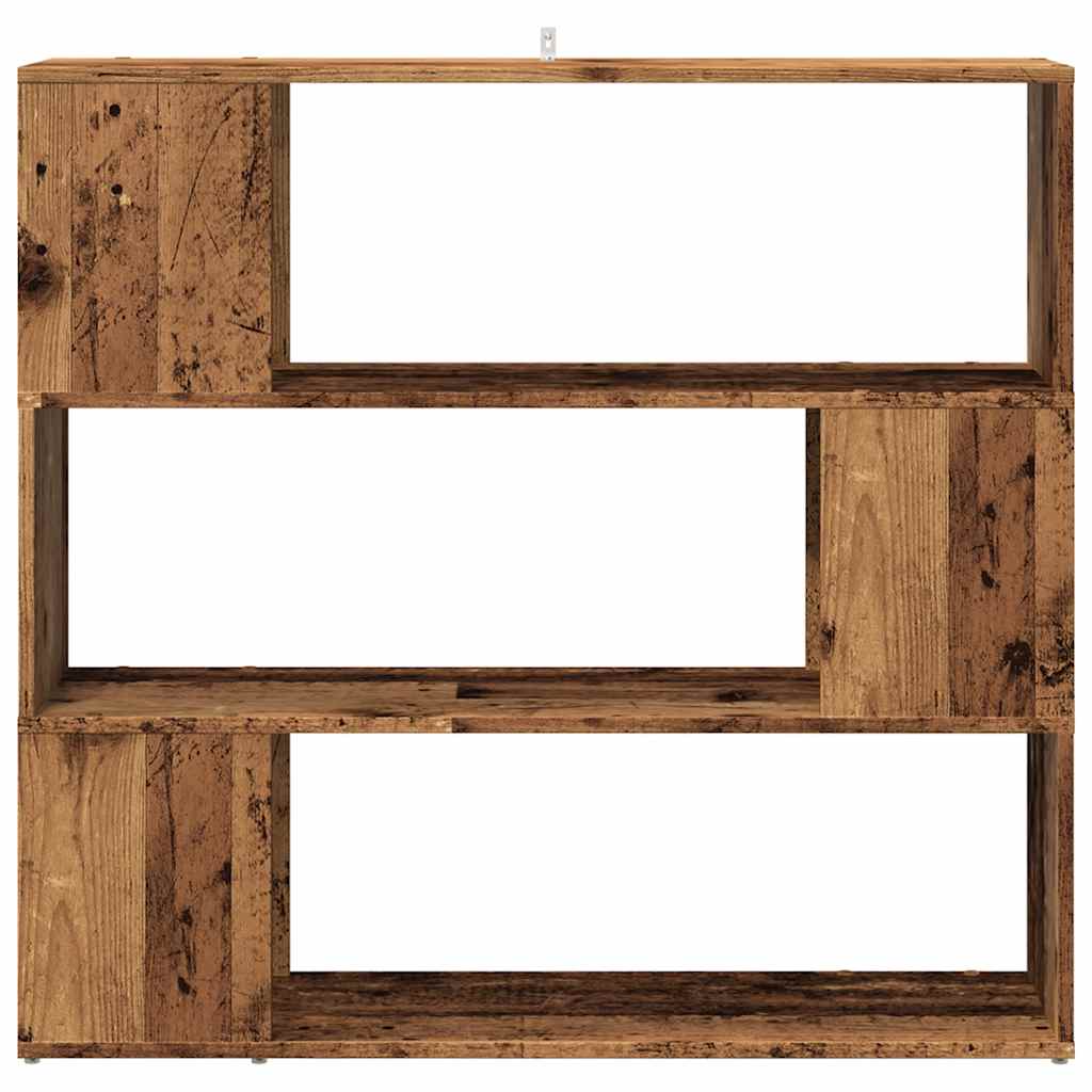 Boekenkast/kamerscherm 100x24x94 cm oud houtkleurig