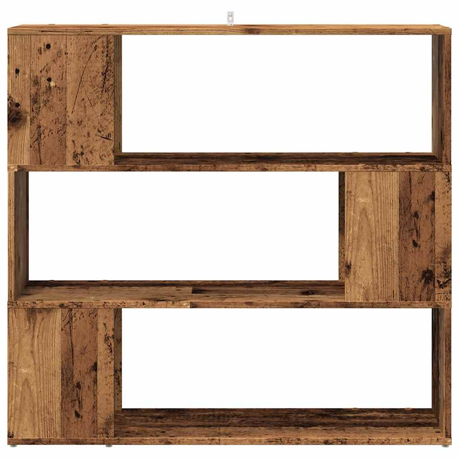 Boekenkast/kamerscherm 100x24x94 cm oud houtkleurig