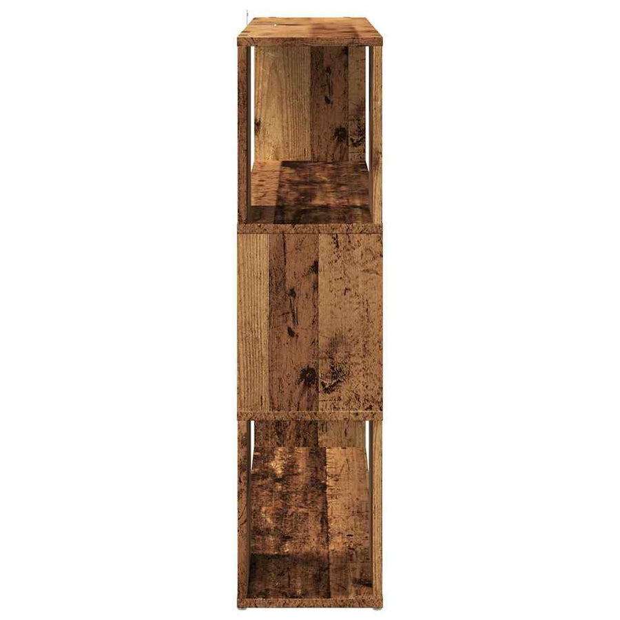 Boekenkast/kamerscherm 100x24x94 cm oud houtkleurig
