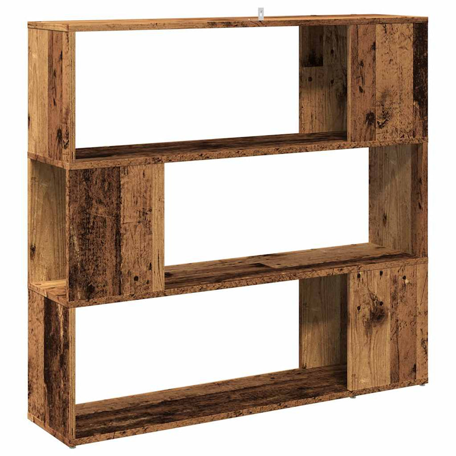 Boekenkast/kamerscherm 100x24x94 cm oud houtkleurig