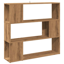 Boekenkast/kamerscherm 100x24x94 cm artisanaal eikenkleur