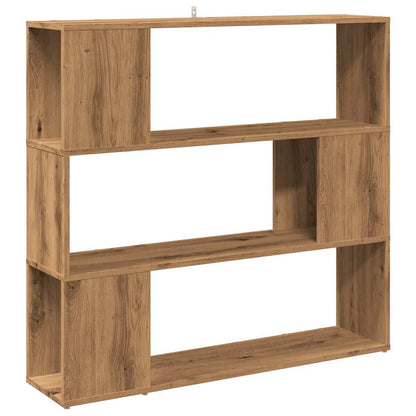Boekenkast/kamerscherm 100x24x94 cm artisanaal eikenkleur