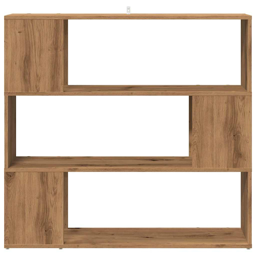 Boekenkast/kamerscherm 100x24x94 cm artisanaal eikenkleur