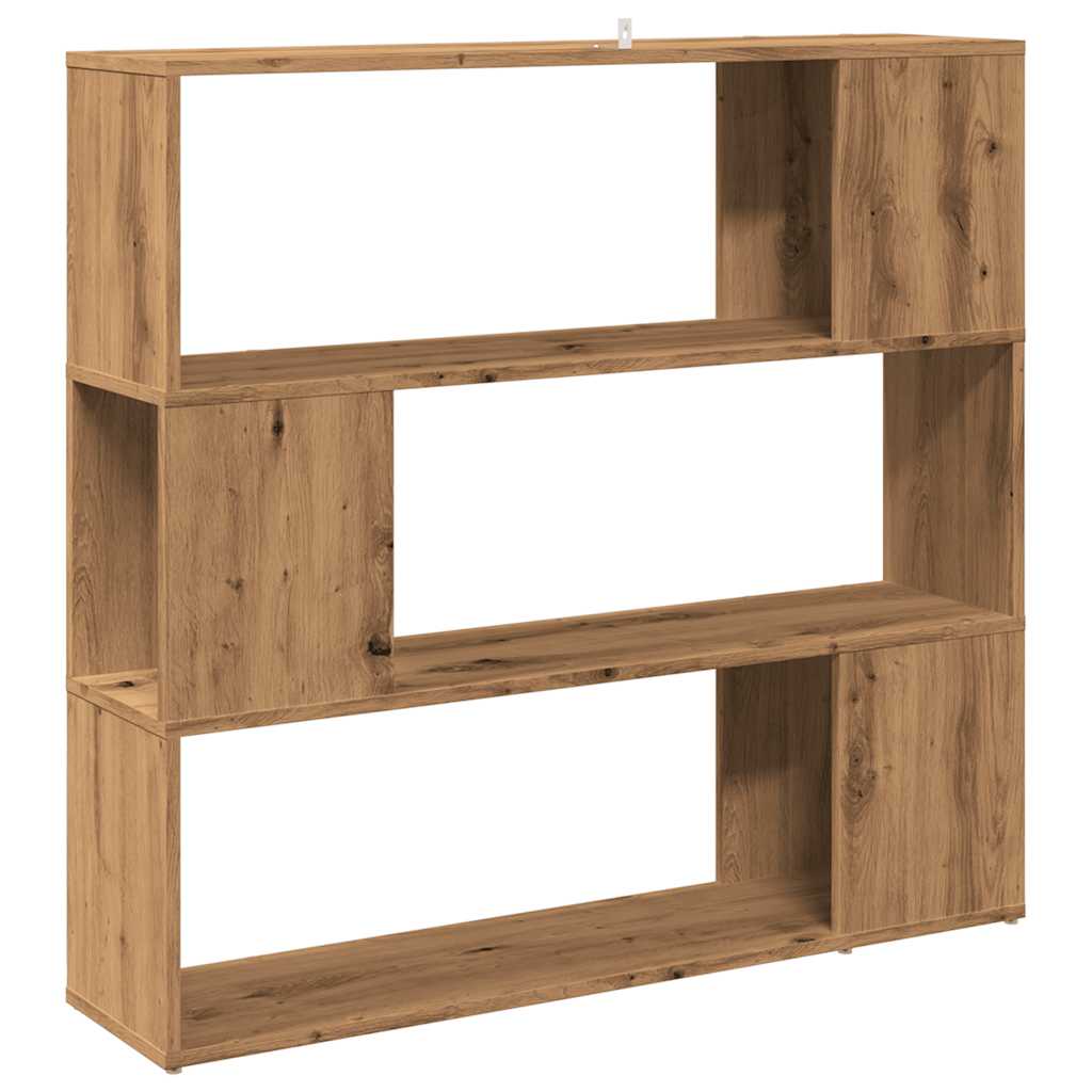 Boekenkast/kamerscherm 100x24x94 cm artisanaal eikenkleur