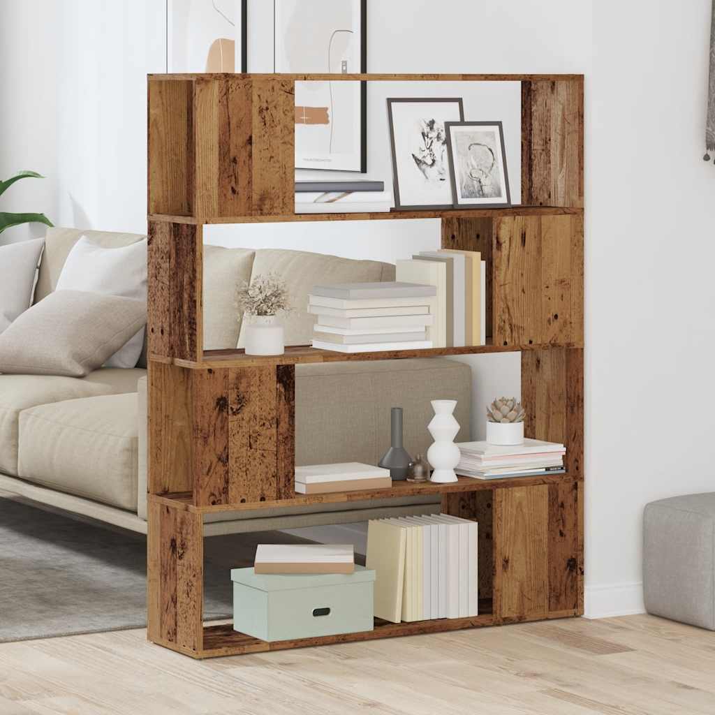 Boekenkast / kamerscherm 100x24x124,5 cm oud houtkleurig