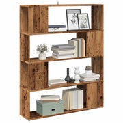 Boekenkast 100x24x124,5 cm oud houtkleurig