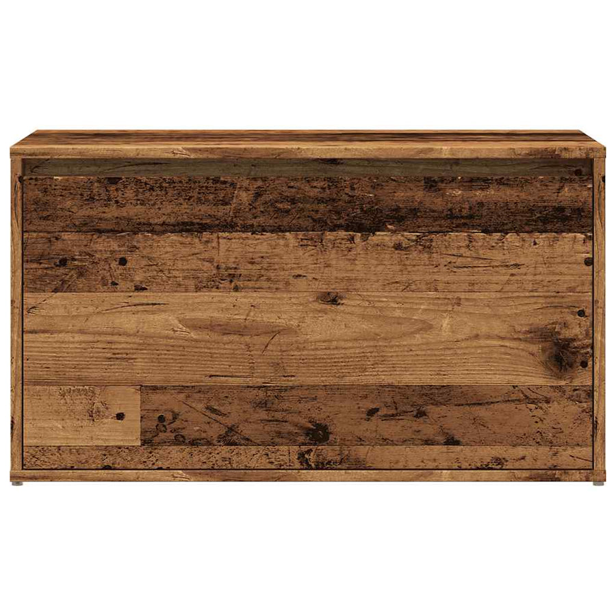 Halbankje 80x40x45 cm bewerkt hout oud houtkleurig