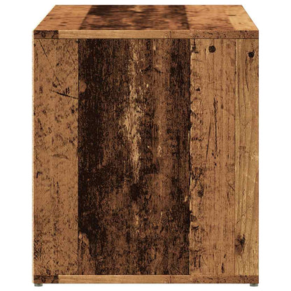 Halbankje 80x40x45 cm bewerkt hout oud houtkleurig