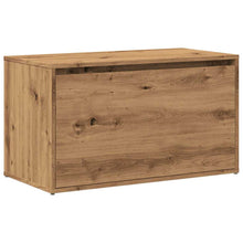 Halbankje 80x40x45 cm bewerkt hout artisanaal eikenkleur
