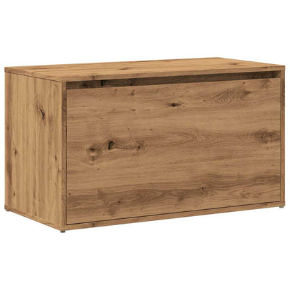 Halbankje 80x40x45 cm bewerkt hout artisanaal eikenkleur
