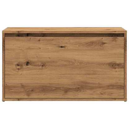Halbankje 80x40x45 cm bewerkt hout artisanaal eikenkleur