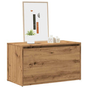 Halbankje 80x40x45 cm bewerkt hout eikenkleur
