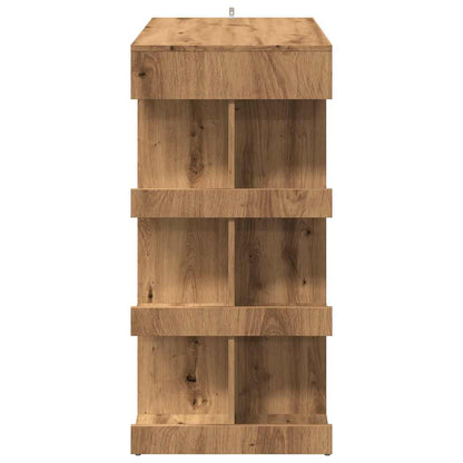 Bartafel met opbergrek 100x50x101,5 cm artisanaal eikenkleurig