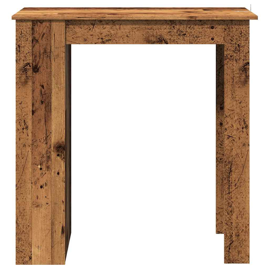 Bartafel met schap 102x50x103,5 cm bewerkt hout oud houtkleurig