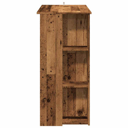 Bartafel met schap 102x50x103,5 cm bewerkt hout oud houtkleurig