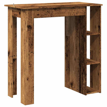 Bartafel met schap 102x50x103,5 cm bewerkt hout oud houtkleurig