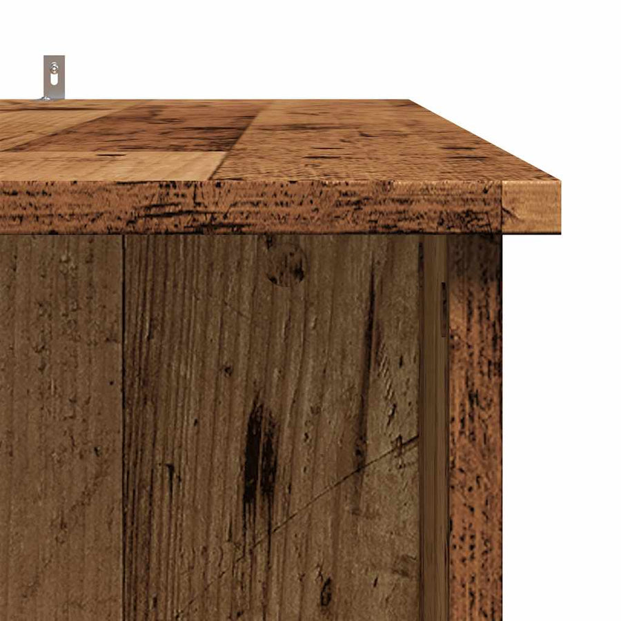 Bartafel met schap 102x50x103,5 cm bewerkt hout oud houtkleurig