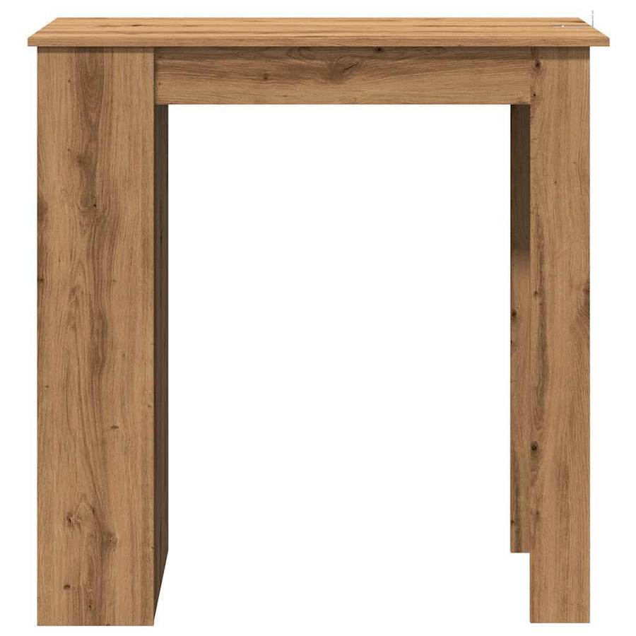 Bartafel met schap 102x50x103,5cm bewerkt hout artisanaal eiken