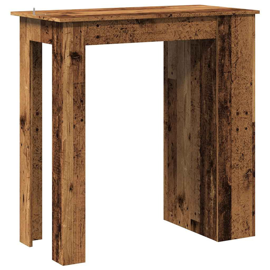 Bartafel met opbergrek 102x50x103,5 cm oud houtkleurig