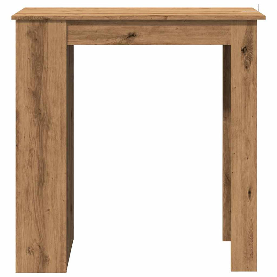 Bartafel met opbergrek 102x50x103,5 cm artisanaal eikenkleurig