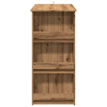 Bartafel met opbergrek 102x50x103,5 cm artisanaal eikenkleurig