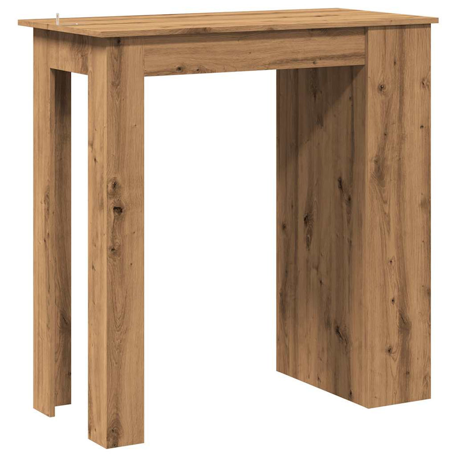 Bartafel met opbergrek 102x50x103,5 cm artisanaal eikenkleurig