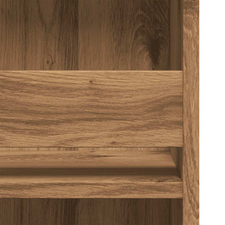 Bartafel met opbergrek 102x50x103,5 cm artisanaal eikenkleurig