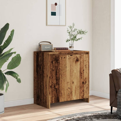 Dressoir 70x41x75 cm bewerkt hout oud houtkleurig