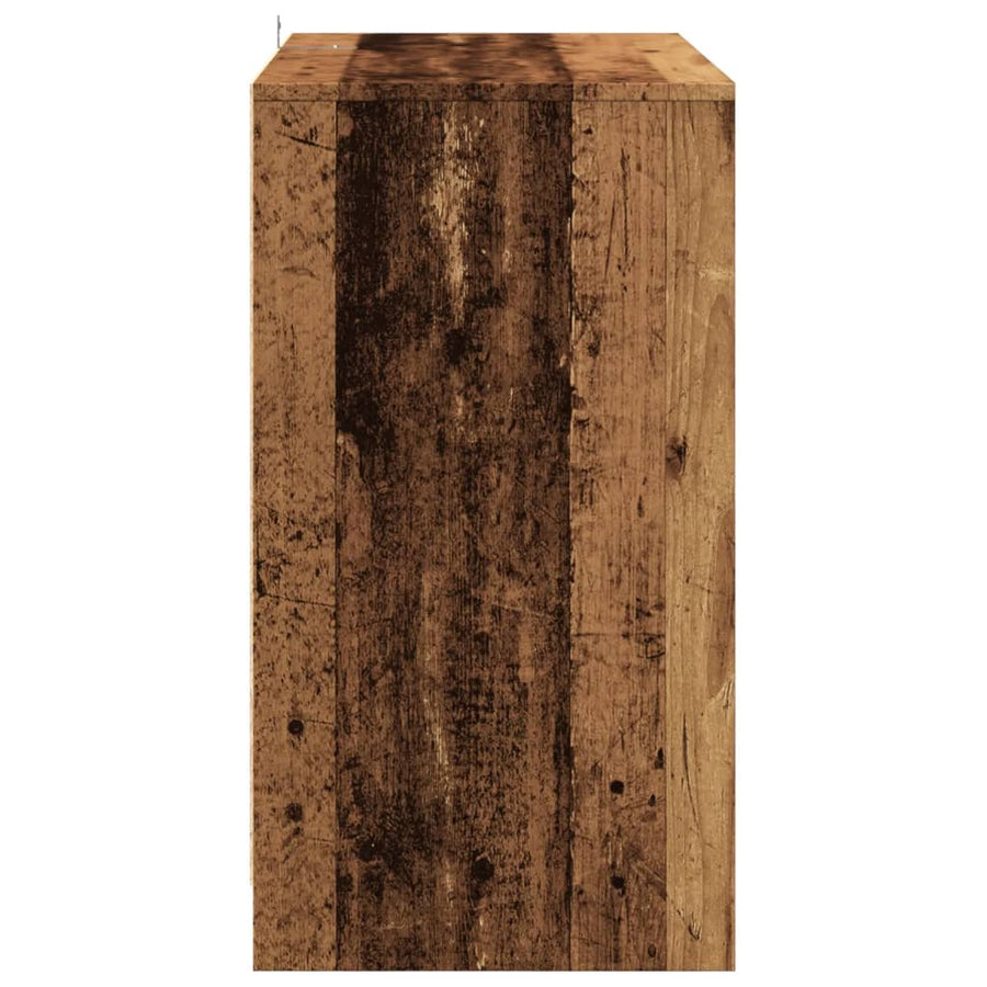 Dressoir 70x41x75 cm bewerkt hout oud houtkleurig