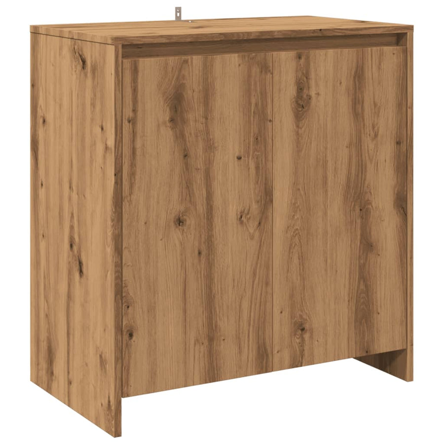 Dressoir 70x41x75 cm bewerkt hout artisanaal eikenkleur
