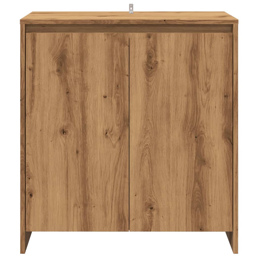 Dressoir 70x41x75 cm bewerkt hout artisanaal eikenkleur