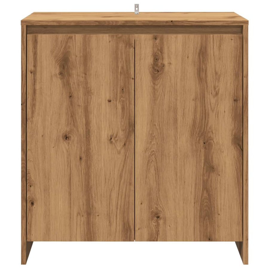 Dressoir 70x41x75 cm bewerkt hout artisanaal eikenkleur
