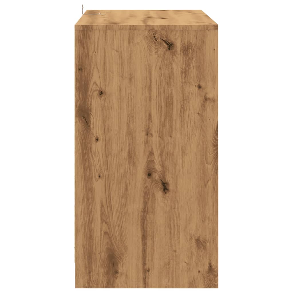 Dressoir 70x41x75 cm bewerkt hout artisanaal eikenkleur
