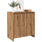 Sideboard 70x41x75 cm carved wood artisan oak color