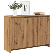Dressoir 102x33x75 cm bewerkt hout eikenkleurig