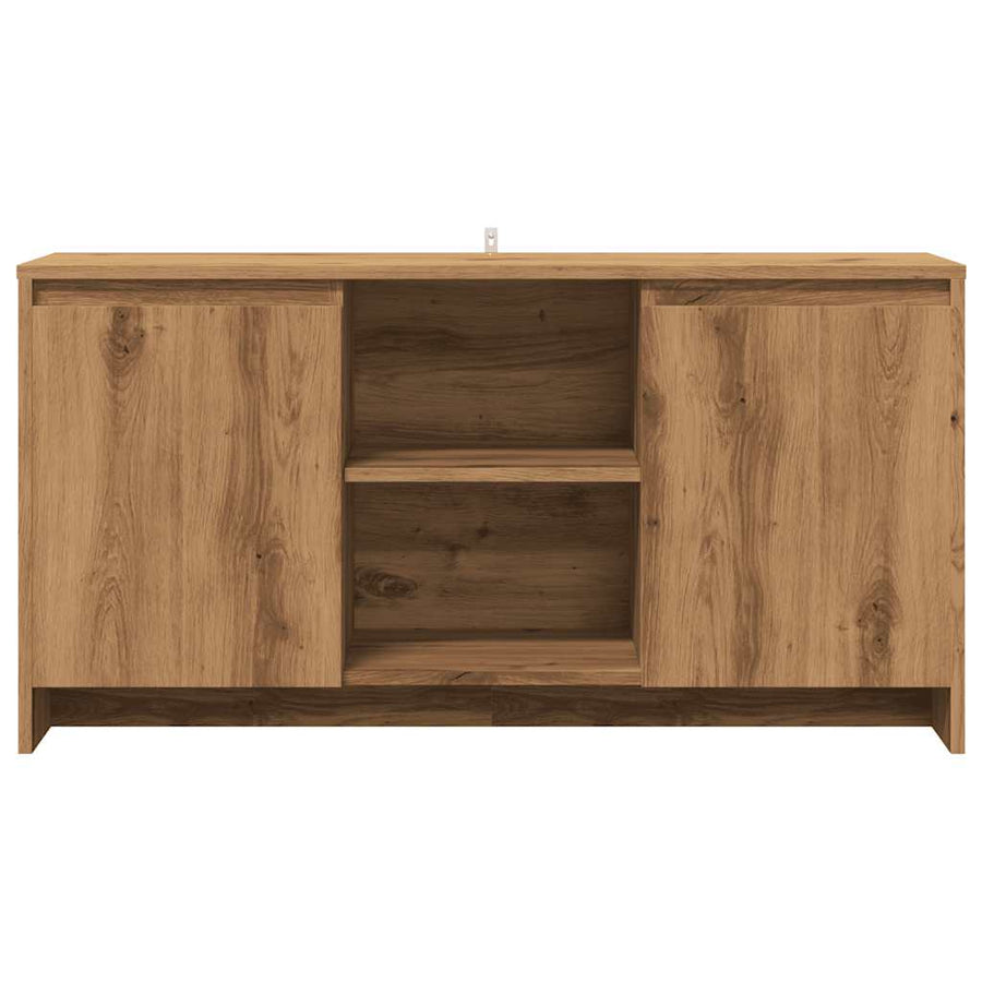 Tv-meubel 102x37,5x52,5 cm bewerkt hout artisanaal eikenkleur