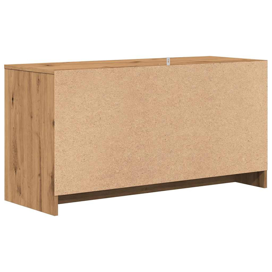 Tv-meubel 102x37,5x52,5 cm bewerkt hout artisanaal eikenkleur