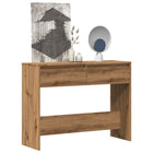 Wandtafel 100x35x76,5 cm bewerkt hout eikenkleurig