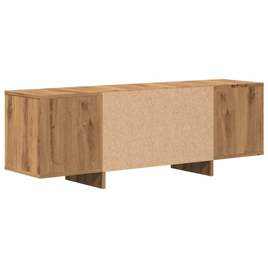 Tv-meubel 120x30x40,5 cm bewerkt hout artisanaal eikenkleurig