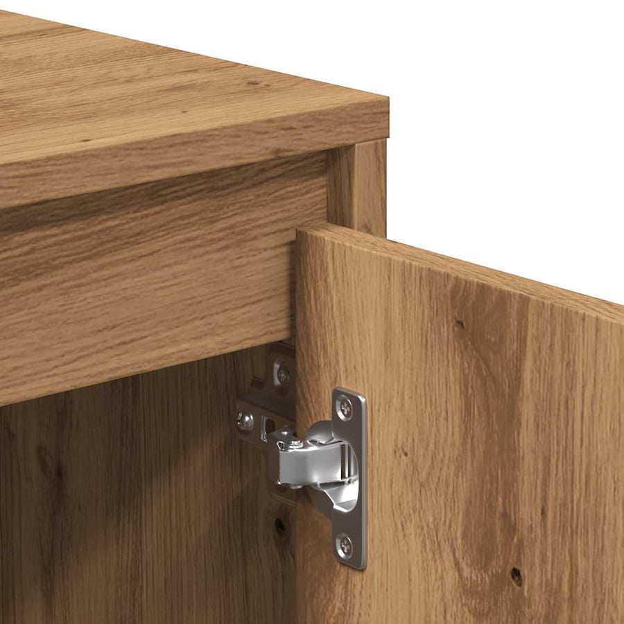 Tv-meubel 120x30x40,5 cm bewerkt hout artisanaal eikenkleurig