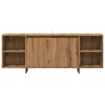 Tv-meubel 130x35x50 cm bewerkt hout artisanaal eikenkleur