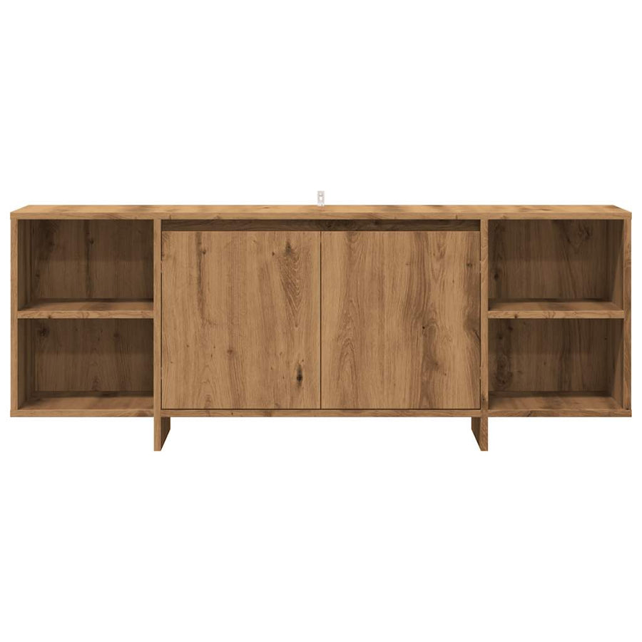 Tv-meubel 130x35x50 cm bewerkt hout artisanaal eikenkleur
