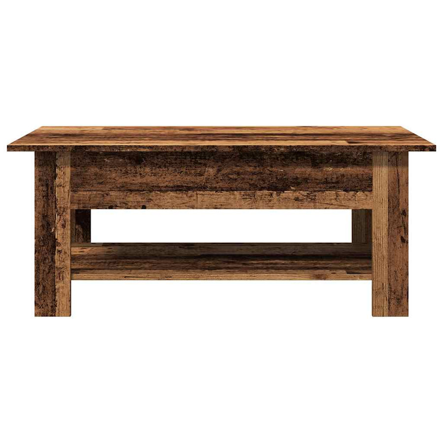 Salontafel 102x55x42 cm bewerkt hout oud houtkleurig