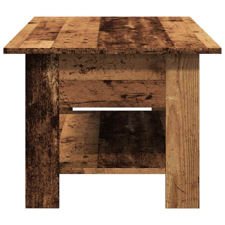 Salontafel 102x55x42 cm bewerkt hout oud houtkleurig