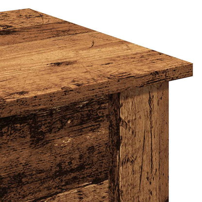 Salontafel 40x40x42 cm bewerkt hout oud houtkleurig