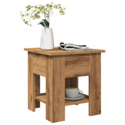Salontafel 40x40x42 cm bewerkt hout eikenkleur