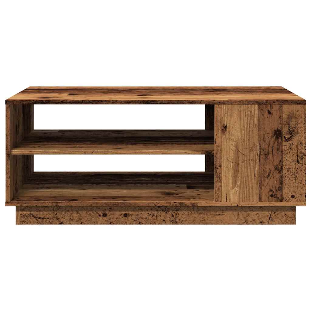 Salontafel 102x55x43 cm bewerkt hout oud houtkleurig